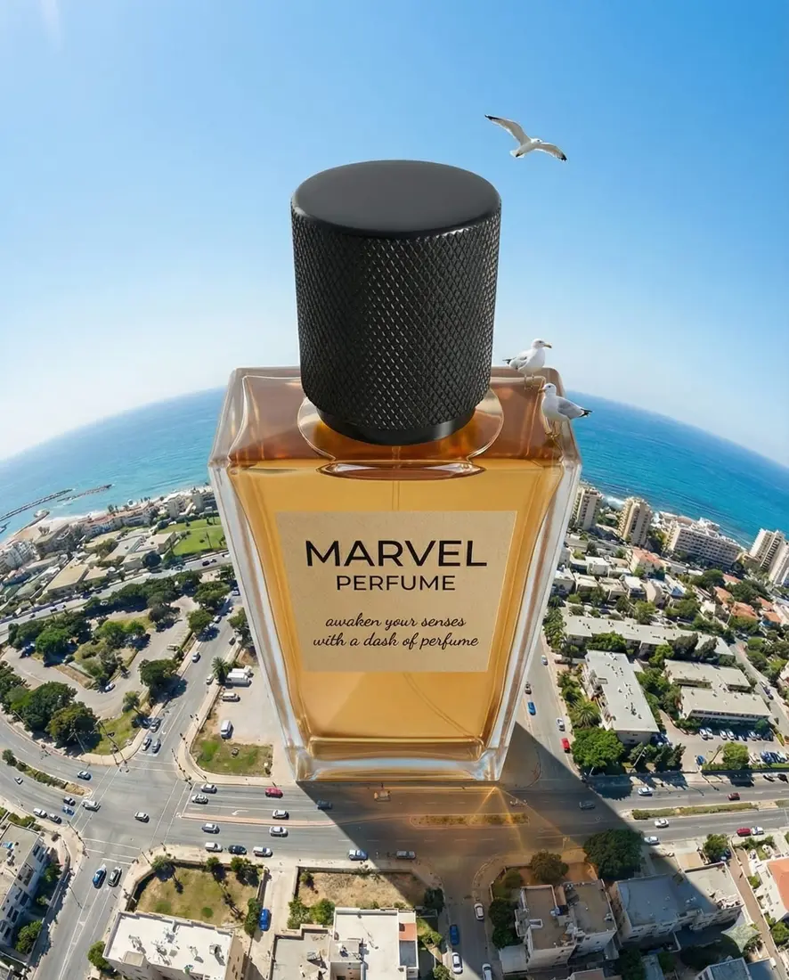 Marvel perfume inspired by a bright coastal atmosphere
