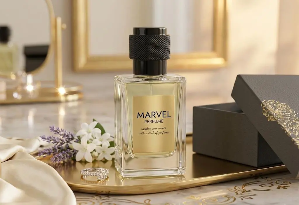 Marvel perfume luxury gift presentation
