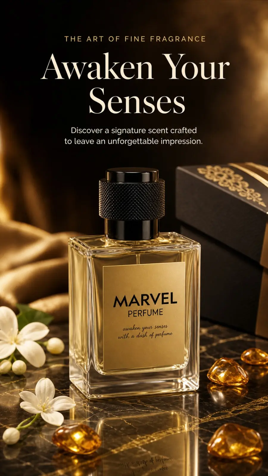 Marvel Perfume Awaken Your Senses fragrance presentation